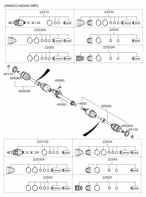 2009 Kia Sedona Drive Shaft Diagram 2
