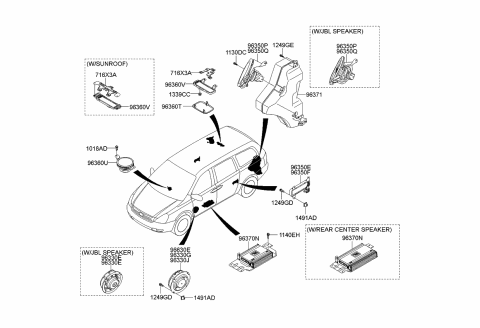 2011 Kia Sedona Speaker Diagram