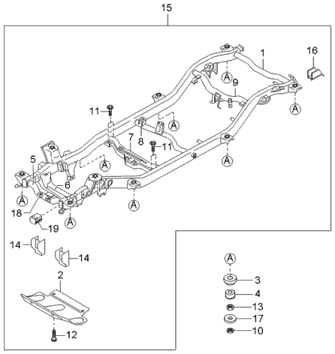 2002 Kia Sportage BRACKETINITIATOR Assembly Diagram for 0K08E38790