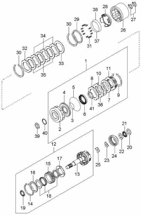 2002 Kia Sportage Race-1 Way Outer Diagram for 0K01521534