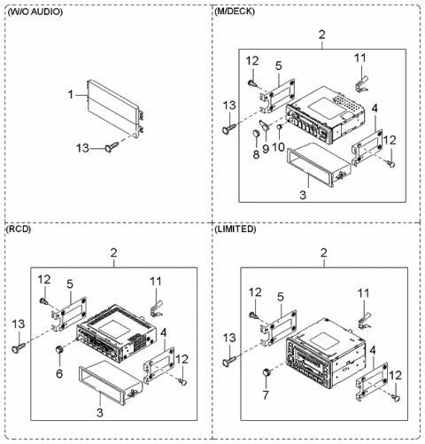 2000 Kia Sportage Knob-Volume Limited Diagram for 1K07A66875