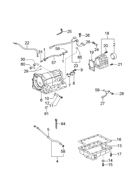2000 Kia Sportage New Body Style Transmission Case & Main Control System Diagram 2