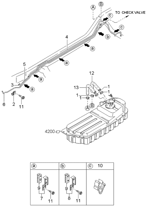 2001 Kia Sportage Pipe-Fuel Diagram 2