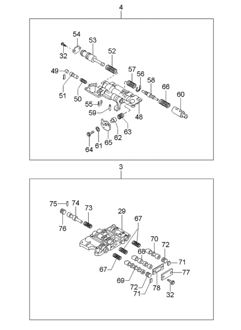 2000 Kia Sportage Retainer-Valve Diagram for 0K01521657