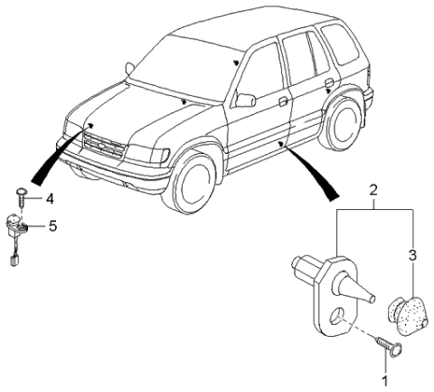 2000 Kia Sportage New Body Style Door Switches Diagram