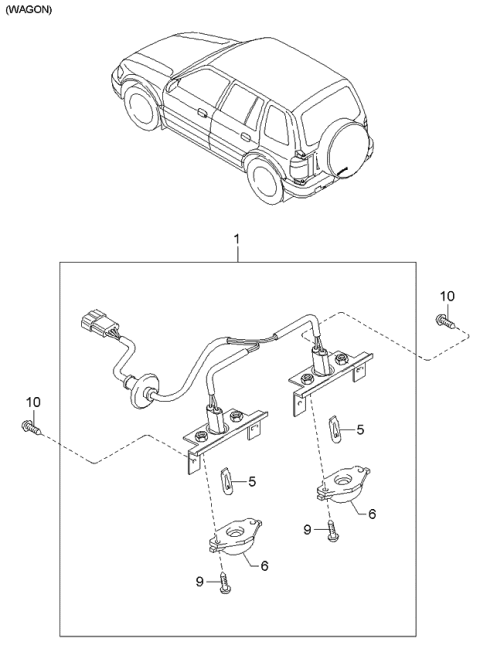 2002 Kia Sportage License Lamps Diagram 2