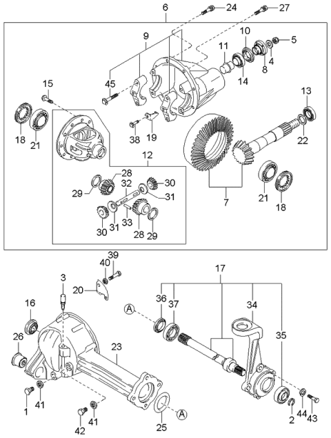 2002 Kia Sportage Differential-Front Diagram 2