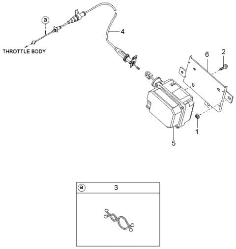 2001 Kia Sportage Cable-Acc Diagram for 0K08B66311