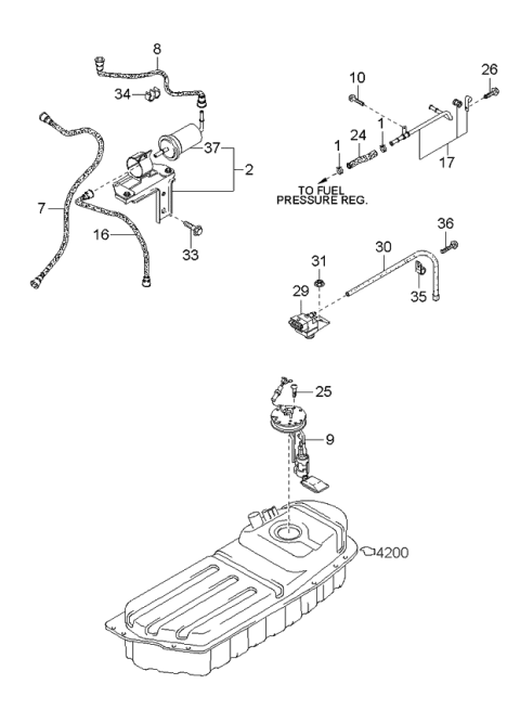 2000 Kia Sportage Fuel System Diagram 2