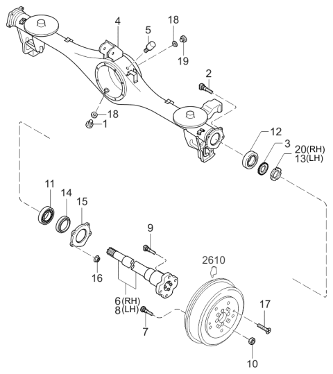 2001 Kia Sportage Rear Axle Diagram