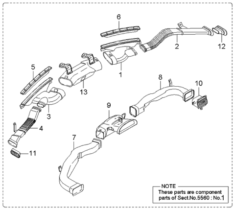 2002 Kia Sportage Ventilator Diagram