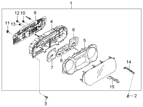 2002 Kia Sportage Meter Set Diagram for 0K07C55430