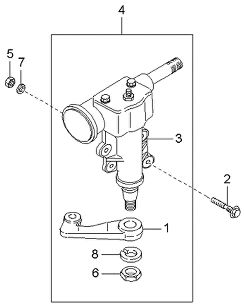 2000 Kia Sportage Arm-Pitman Diagram for 0K02232251