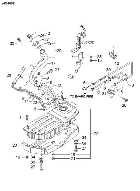 2002 Kia Sportage Tank-Fuel Diagram 2