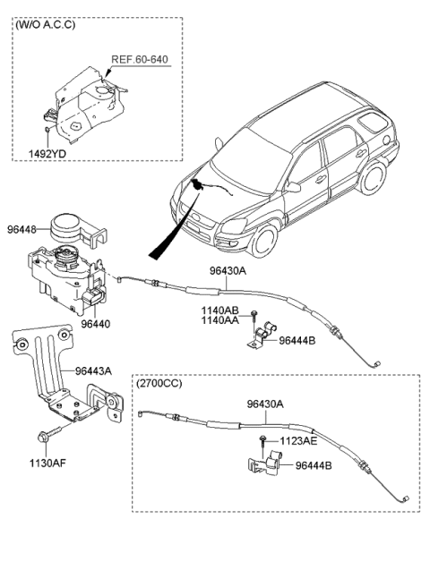 2009 Kia Sportage Bracket-Automatic Cruise Diagram for 964202E000