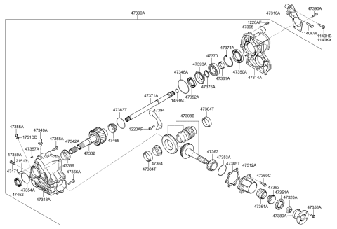 2006 Kia Sportage Transfer Assy Diagram