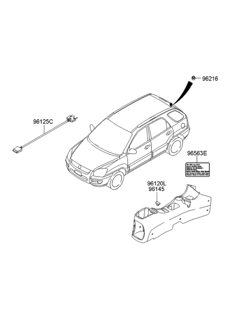 2009 Kia Sportage Information System Diagram 1