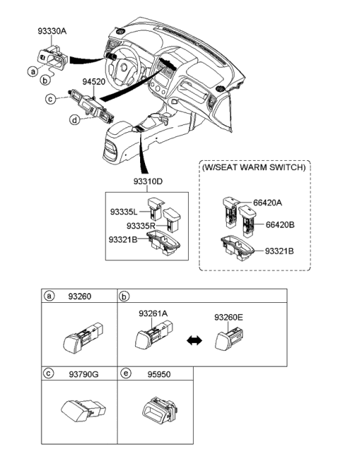 2009 Kia Sportage Switch Diagram 1