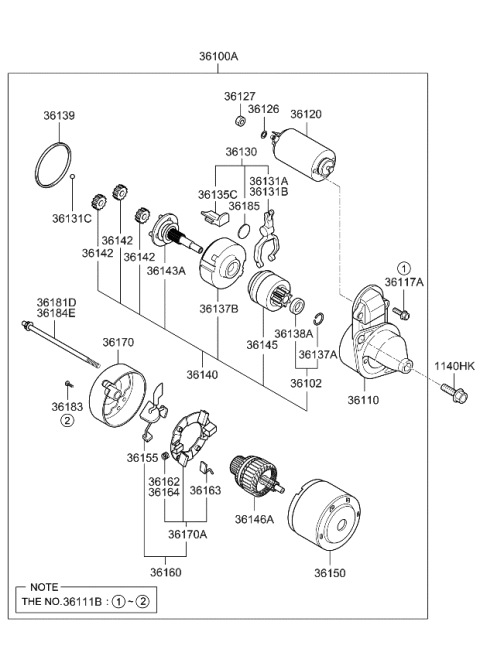 2006 Kia Sportage Starter Diagram 1