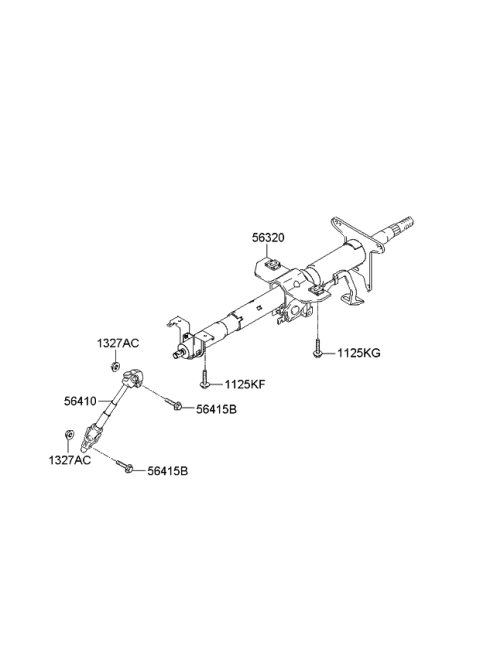 2008 Kia Sportage Steering Column & Shaft Diagram