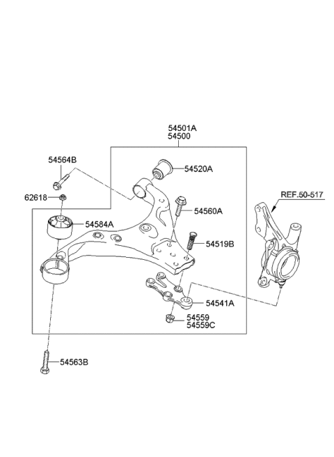 2009 Kia Sportage Connector Diagram for 545412E000