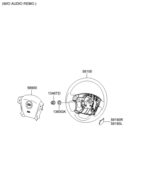 2007 Kia Sportage Steering Wheel Diagram 1