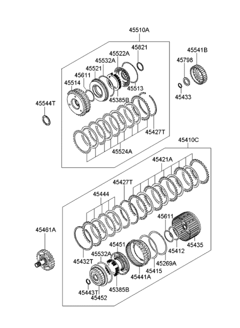 2009 Kia Sportage Transaxle Clutch-Auto Diagram