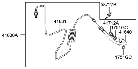 2010 Kia Sportage Clutch Hose Diagram for 416402E010