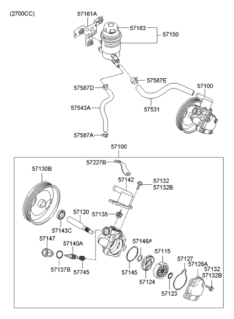 2008 Kia Sportage Power Steering Oil Pump Diagram 2