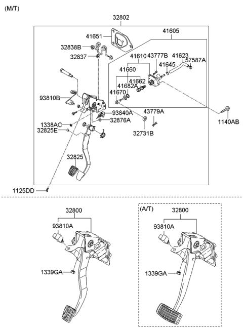 2009 Kia Sportage STOPPER- Pedal Diagram for 3282538100