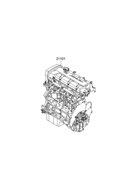 2010 Kia Sportage Sub Engine Assy Diagram 1