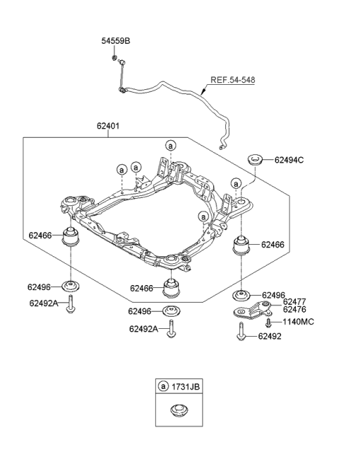 2006 Kia Sportage Front Suspension Crossmember Diagram