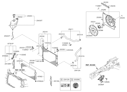 2013 Kia Sorento Hose-Radiator Upper Diagram for 254112P800