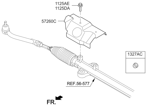 2013 Kia Sorento Heat Protector Diagram for 572602W000