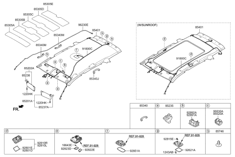 2014 Kia Sorento Lamp Assembly-Vanity,LH Diagram for 928913S000UP