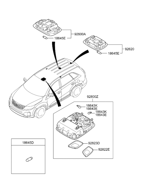 2014 Kia Sorento Room Lamp Diagram