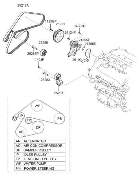 2013 Kia Sorento Coolant Pump Diagram 2