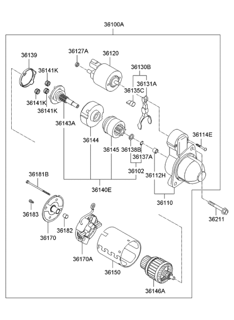 2014 Kia Sorento Starter Diagram 1