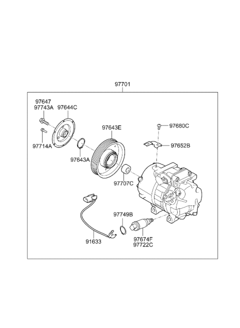 2013 Kia Sorento Air Condition System-Cooler Line, Front Diagram 4