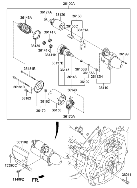 2014 Kia Sorento Starter Diagram 2