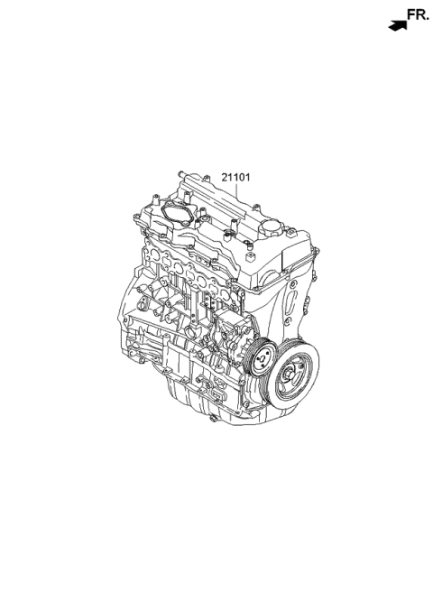 2013 Kia Sorento ENGINE ASSY-SUB Diagram for 211012GK06C