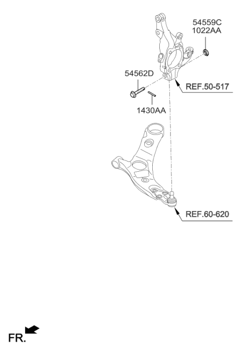 2013 Kia Sorento Front Suspension Control Arm Diagram