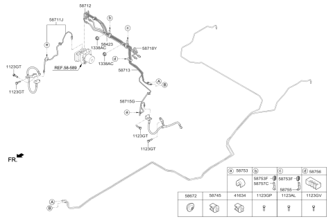 2014 Kia Sorento Clip Diagram for 587572W000