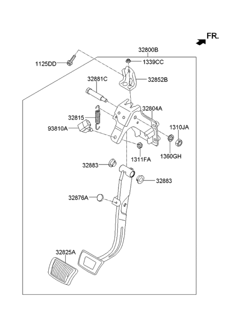 2014 Kia Sorento Bracket-Clutch Member Diagram for 328312P200