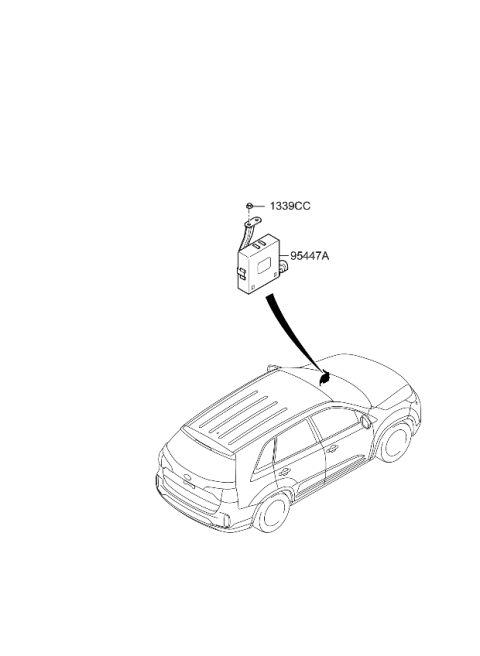 2013 Kia Sorento ECU-4WD Diagram for 954473B400