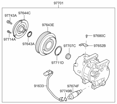 2011 Kia Optima Air Condition System-Cooler Line Diagram 2