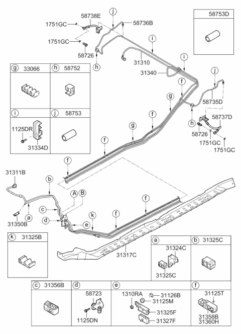 2012 Kia Optima Tube-Fuel Feed Diagram for 313102T600