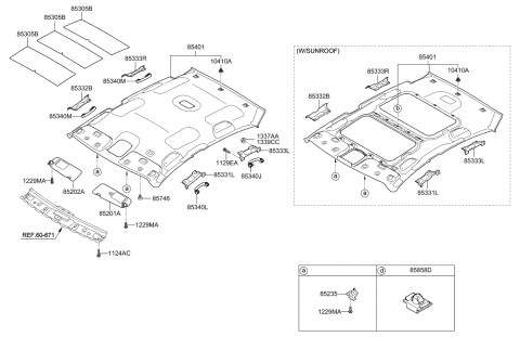 2012 Kia Optima Bracket-Assist Handle Mounting Rear Diagram for 853332T000