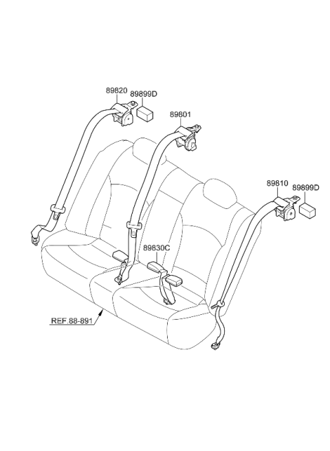 2011 Kia Optima Rear Seat Belt Diagram