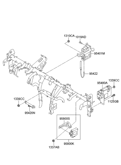 2013 Kia Optima Relay & Module Diagram 2